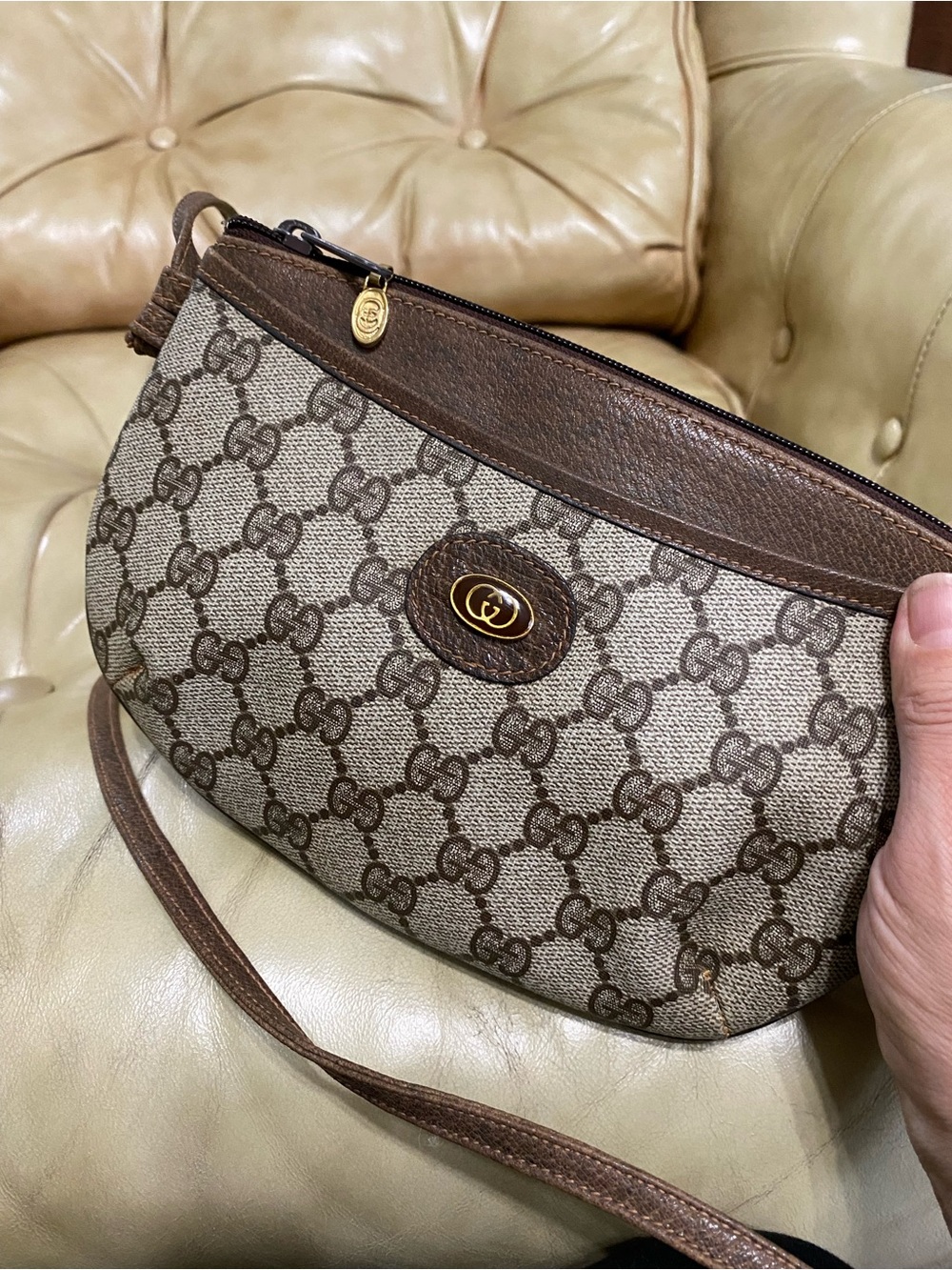 Vintage Gucci Crossbody GG Monogram Authentic